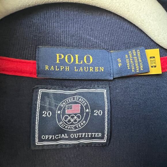 Ralph Lauren Polo x Team USA 2020 Navy Track Jacket Size S - Picture 4 of 9
